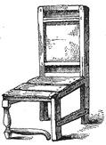 [Picture of a chair with a broken bottom rung in front]