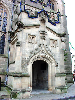 Doorway into the Guild Chapel, Stratford-upon-Avon