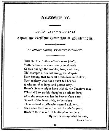 Page 16 from Lee Priory Press, Sir Egerton Brydges, 'Select Funeral memorials' 1818, published size 13.09cm wide by 15.63cm high.