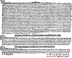 Figure 4. Letters of indulgence, from the so-called edition of thirty-one lines, printed at Mayence in the course of 1454. Published size in Bouchot, 10.9cm wide by 8.5cm high.