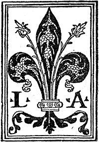Figure 43. Mark of Lucantonio Giunta, of Venice. Published size in Bouchot, 4cm wide by 5.8cm high.