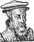 Figure 53. Robert Estienne, after the engraving in the 'Chronologie Collee'. Published size in Bouchot, 2.9cm wide by 3cm high.