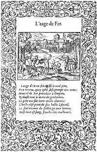 Figure 57. Page of the 'Metamorphoses' of Ovid, by Petit Bernard. Edition of 1564. Published size in Bouchot, 8.2cm wide by 12.9cm high.