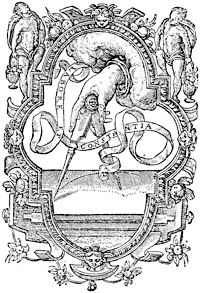 Figure 64. Plantin's mark. Published size in Bouchot, 4.7cm wide by 7.2cm high.