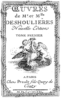 Figure 82. Title-page engraved by Fessard after Cochin for the works of Madame Deshoulieres, 1747. Published size in Bouchot, 6.1cm wide by 10.1cm high.