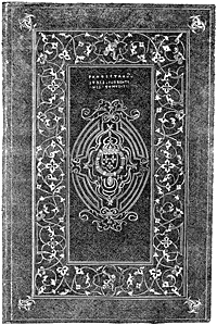 Figure 110. Binding for Henri II., with the 'H' and crescents. Published size in Bouchot, 8.5cm wide by 13cm high.