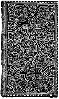 Figure 115.  Le Gascon binding. Published size in Bouchot, 7.9cm wide by 13.4cm high.