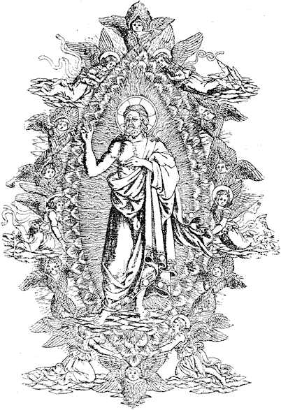 Figure 15.--Engraving on metal by Baccio Baldini for 'El Monte Santo di Dio', in 1477. From Henri Bouchot 'The Printed Book' (1887), page 53, published size in Bouchot 8.4cm wide by 12.3cm high.