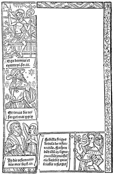 Figure 28.--Border of the Grandes Heures of Antony Verard : Paris, 1498 (?). From Henri Bouchot 'The Printed Book' (1887), page 77, published size in Bouchot 7.9cm wide by 12.3cm high.
