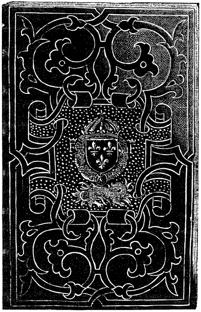 Figure 108.--Binding for Francis I. (1494-1547), King of France, with the arms of France and the salamander. From Henri Bouchot 'The Printed Book' (1887), page 265, published size in Bouchot 8.3 cm wide by 13.2 cm high.